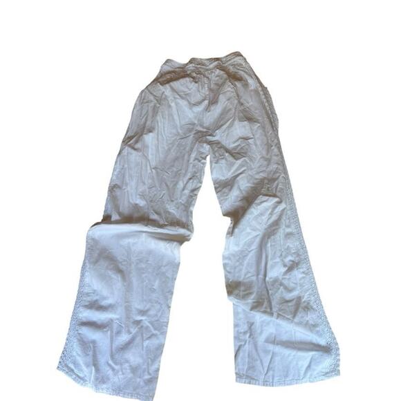 SEASPICE Women's Vintage White Peruvian Cotton Smock Waist Relaxed Resort LARGE - Picture 2 of 5